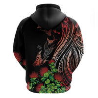 Aloha Hawaii Manta Rays Hoodie Red Ohia Lehua LT7 - Polynesian Pride
