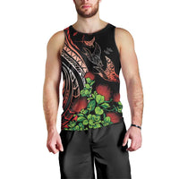Aloha Hawaii Manta Rays Men Tank Top Red Ohia Lehua LT7 - Polynesian Pride