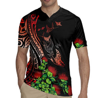Aloha Hawaii Manta Rays Rugby Jersey Red Ohia Lehua LT7 - Polynesian Pride