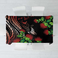 Aloha Hawaii Manta Rays Tablecloth Red Ohia Lehua LT7 Red - Polynesian Pride