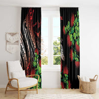 Aloha Hawaii Manta Rays Window Curtain Red Ohia Lehua LT7 - Polynesian Pride