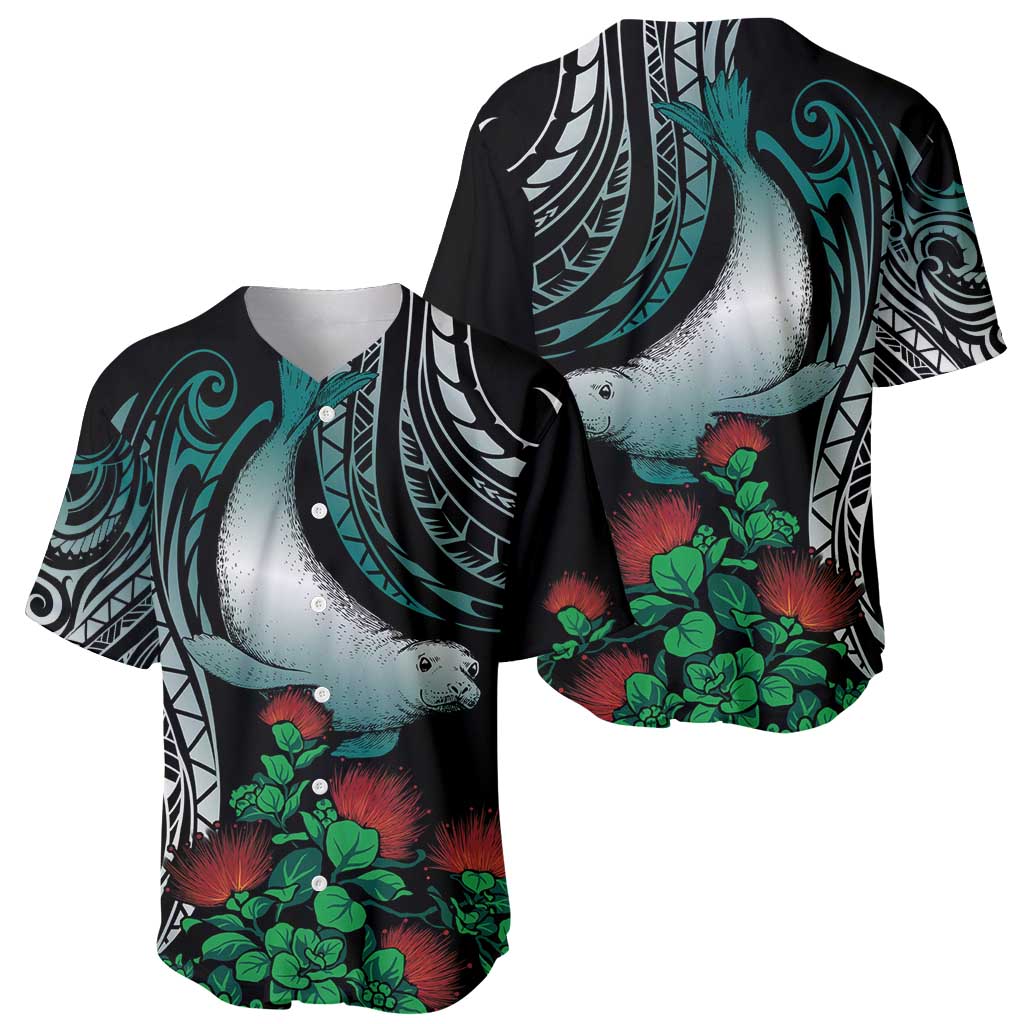 Aloha Hawaii Monk Seal Baseball Jersey Mix Ohia Lehua LT7 - Polynesian Pride