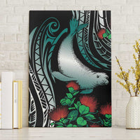 Aloha Hawaii Monk Seal Canvas Wall Art Mix Ohia Lehua LT7 Without Frame Teal - Polynesian Pride