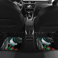 Aloha Hawaii Monk Seal Car Mats Mix Ohia Lehua LT7 Set 2pcs - Back Teal - Polynesian Pride