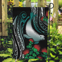 Aloha Hawaii Monk Seal Garden Flag Mix Ohia Lehua LT7 Garden Flag Teal - Polynesian Pride