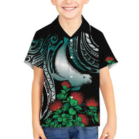 Aloha Hawaii Monk Seal Hawaiian Shirt Mix Ohia Lehua LT7 - Polynesian Pride