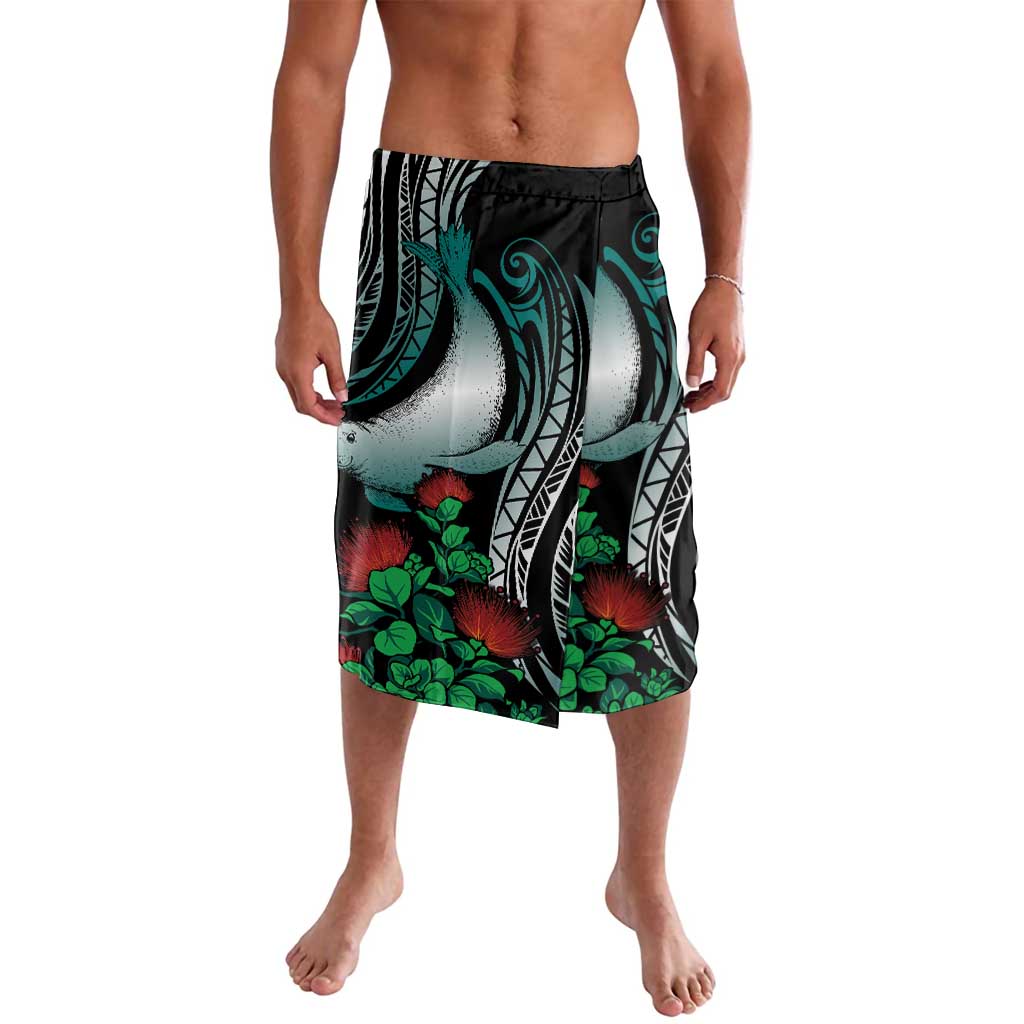 Aloha Hawaii Monk Seal Lavalava Mix Ohia Lehua LT7 Teal - Polynesian Pride