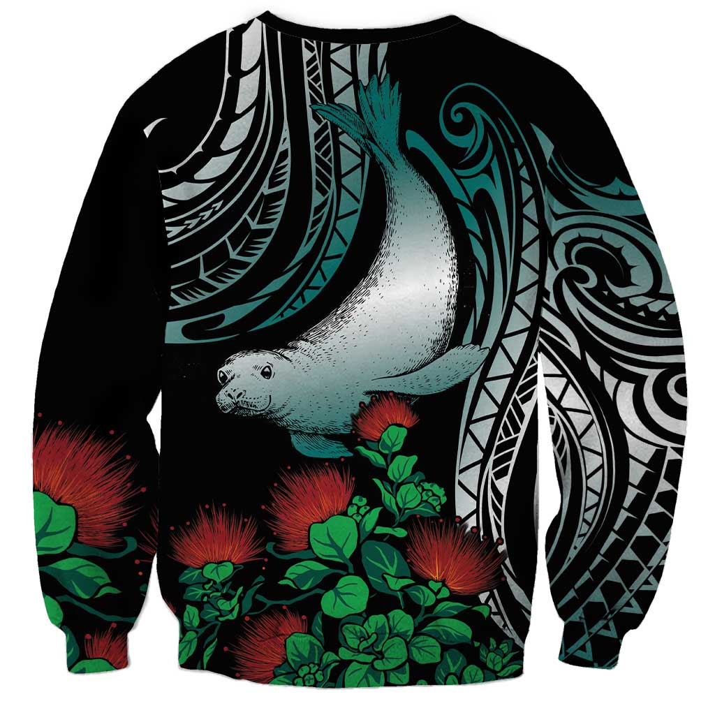 Aloha Hawaii Monk Seal Sweatshirt Mix Ohia Lehua LT7 - Polynesian Pride