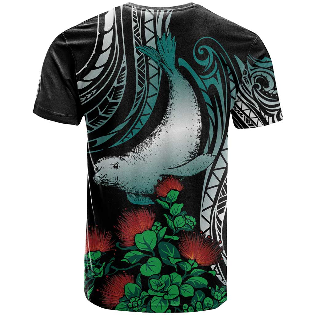 Aloha Hawaii Monk Seal T Shirt Mix Ohia Lehua LT7 - Polynesian Pride