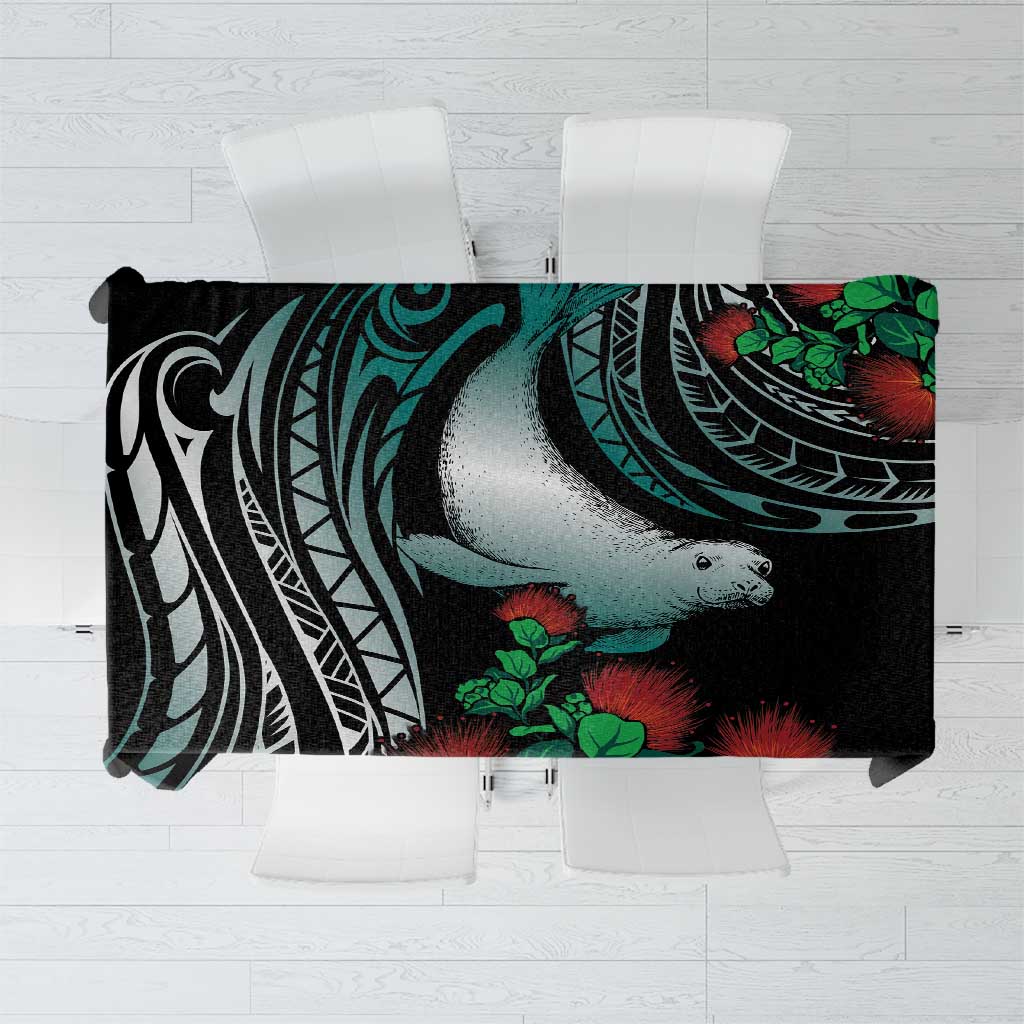 Aloha Hawaii Monk Seal Tablecloth Mix Ohia Lehua