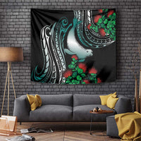 Aloha Hawaii Monk Seal Tapestry Mix Ohia Lehua LT7 Teal - Polynesian Pride