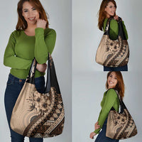 Bula Fiji Grocery Bag Mocha Brown Kaivity Masi Tapa LT7 - Polynesian Pride