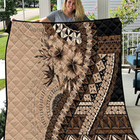 Bula Fiji Quilt Mocha Brown Kaivity Masi Tapa LT7 Brown - Polynesian Pride