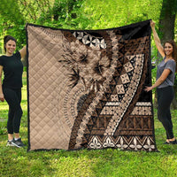 Bula Fiji Quilt Mocha Brown Kaivity Masi Tapa LT7 - Polynesian Pride