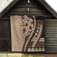 Bula Fiji Quilt Mocha Brown Kaivity Masi Tapa LT7 - Polynesian Pride