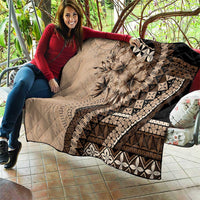 Bula Fiji Quilt Mocha Brown Kaivity Masi Tapa LT7 - Polynesian Pride