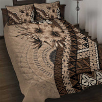 Bula Fiji Quilt Bed Set Mocha Brown Kaivity Masi Tapa LT7 Brown - Polynesian Pride