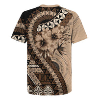 Bula Fiji Rugby Jersey Mocha Brown Kaivity Masi Tapa LT7 - Polynesian Pride