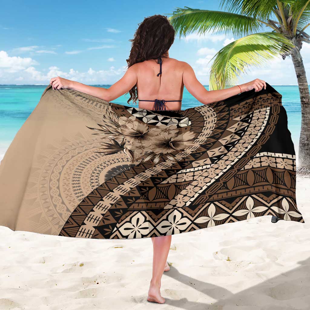 Bula Fiji Sarong Mocha Brown Kaivity Masi Tapa LT7 - Polynesian Pride