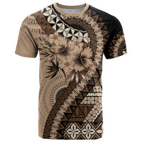 Bula Fiji T Shirt Mocha Brown Kaivity Masi Tapa LT7 Brown - Polynesian Pride