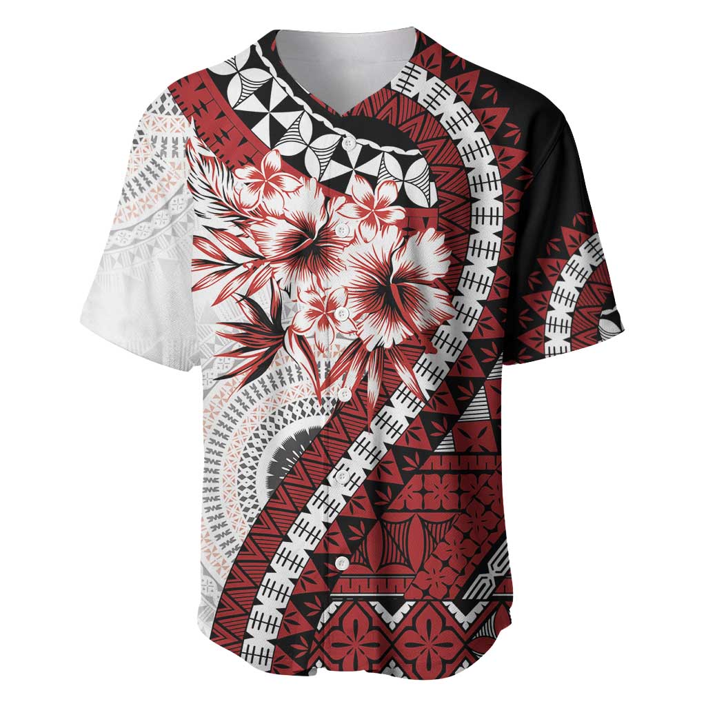 Bula Fiji Baseball Jersey White Kaivity Masi Tapa LT7 White - Polynesian Pride