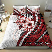 Bula Fiji Bedding Set White Kaivity Masi Tapa LT7 - Polynesian Pride