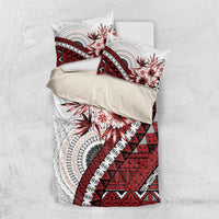 Bula Fiji Bedding Set White Kaivity Masi Tapa LT7 US Twin 172cm x 218cm White - Polynesian Pride