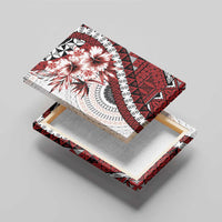 Bula Fiji Canvas Wall Art White Kaivity Masi Tapa LT7 - Polynesian Pride