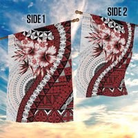 Bula Fiji Garden Flag White Kaivity Masi Tapa LT7 - Polynesian Pride