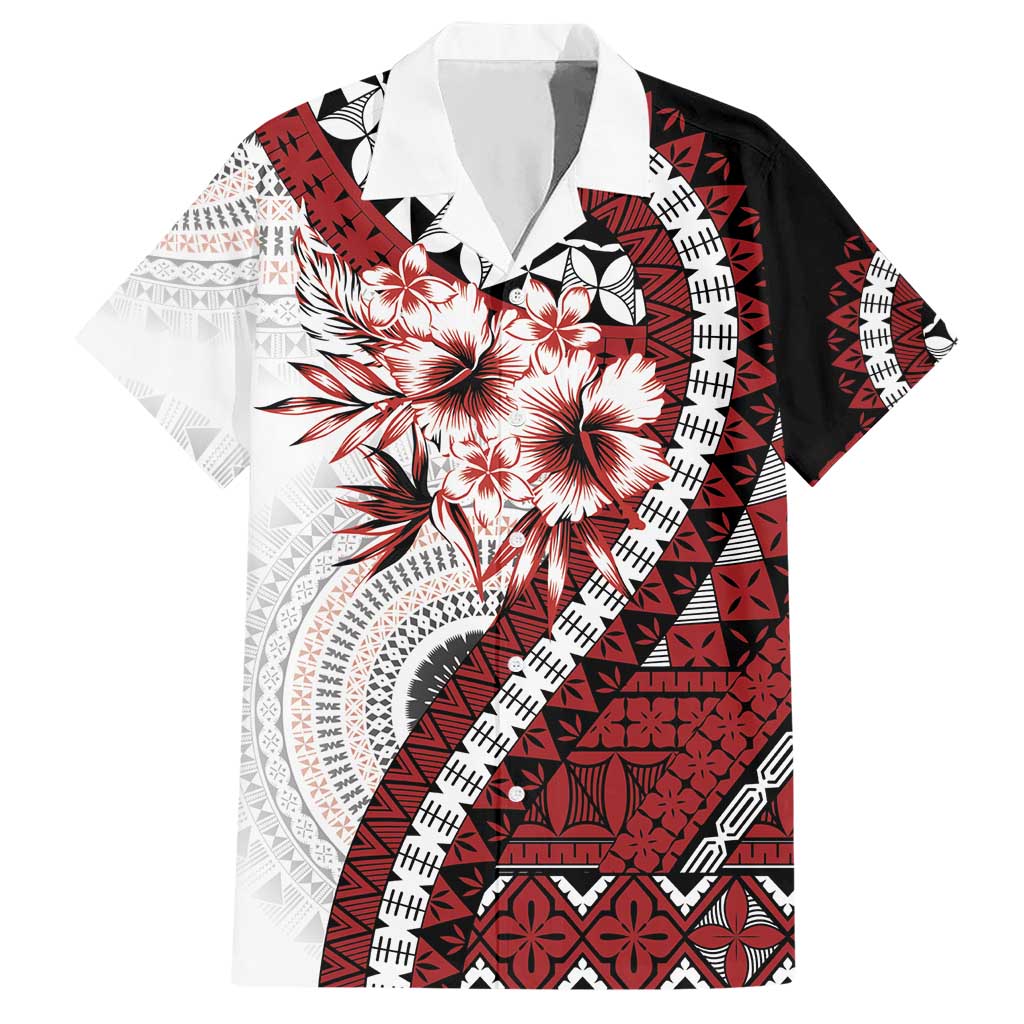 Bula Fiji Hawaiian Shirt White Kaivity Masi Tapa LT7 White - Polynesian Pride