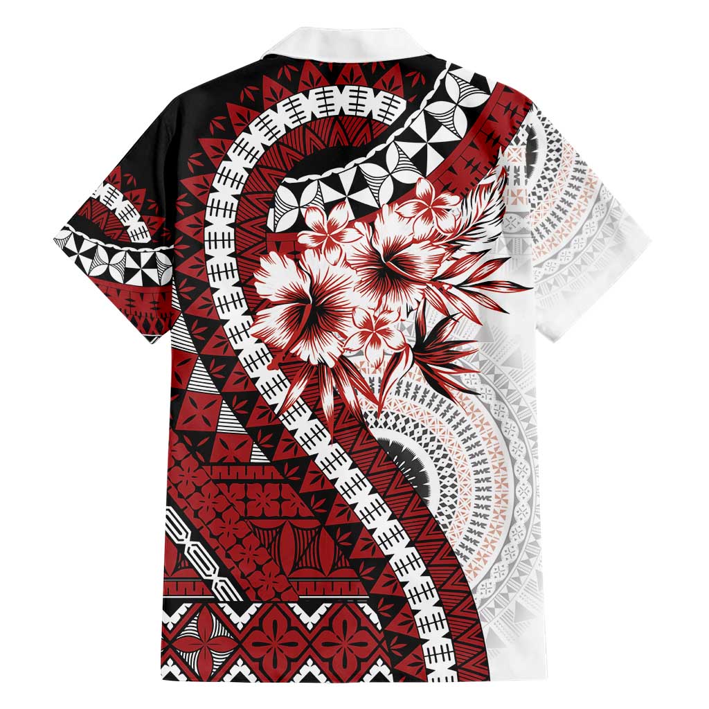 Bula Fiji Hawaiian Shirt White Kaivity Masi Tapa LT7 - Polynesian Pride