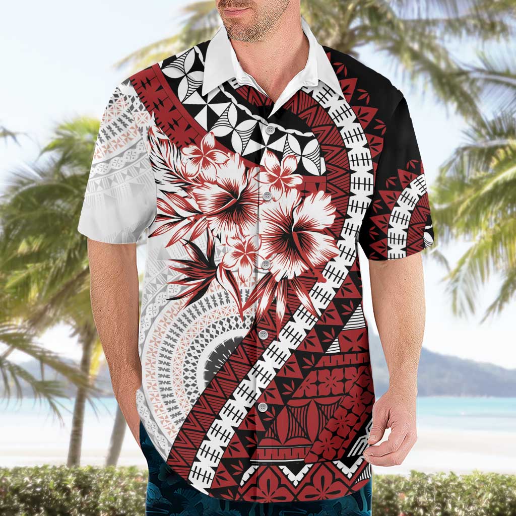 Bula Fiji Hawaiian Shirt White Kaivity Masi Tapa LT7 - Polynesian Pride