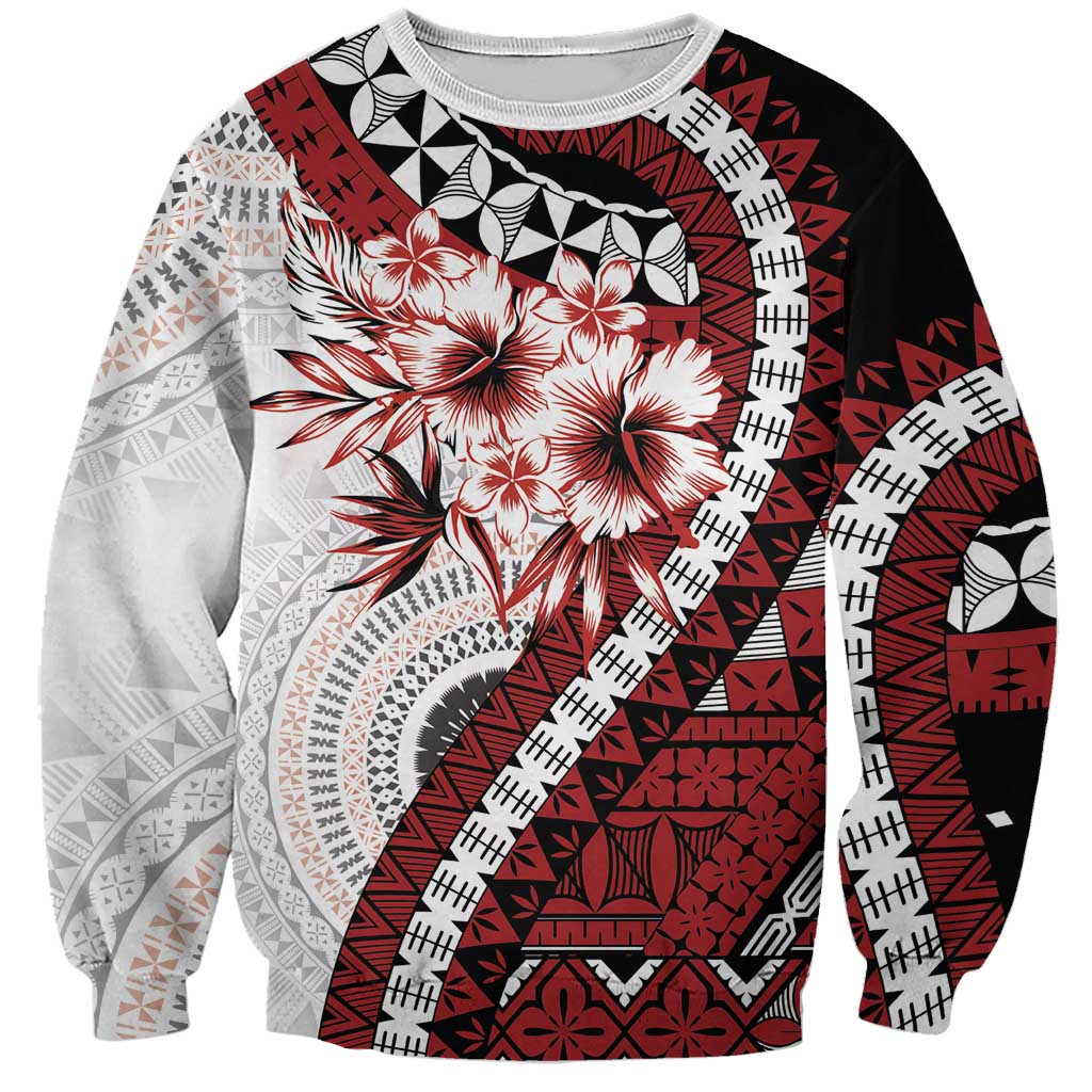 Bula Fiji Sweatshirt White Kaivity Masi Tapa LT7 Unisex White - Polynesian Pride