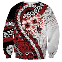 Bula Fiji Sweatshirt White Kaivity Masi Tapa LT7 - Polynesian Pride