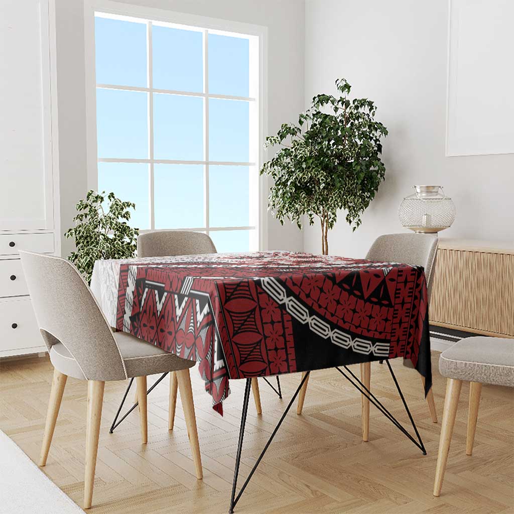 Bula Fiji Tablecloth White Kaivity Masi Tapa LT7 - Polynesian Pride