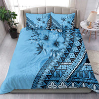 Bula Fiji Bedding Set Turquoise Kaivity Masi Tapa LT7 - Polynesian Pride