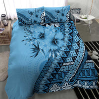 Bula Fiji Bedding Set Turquoise Kaivity Masi Tapa LT7 - Polynesian Pride