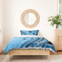 Bula Fiji Bedding Set Turquoise Kaivity Masi Tapa LT7 - Polynesian Pride