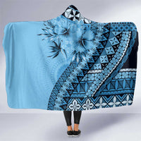 Bula Fiji Hooded Blanket Turquoise Kaivity Masi Tapa LT7 One Size Turquoise - Polynesian Pride