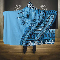 Bula Fiji Hooded Blanket Turquoise Kaivity Masi Tapa LT7 - Polynesian Pride