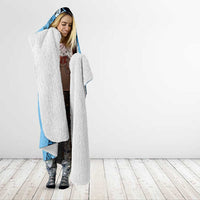 Bula Fiji Hooded Blanket Turquoise Kaivity Masi Tapa LT7 - Polynesian Pride