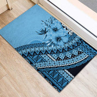 Bula Fiji Rubber Doormat Turquoise Kaivity Masi Tapa LT7 - Polynesian Pride