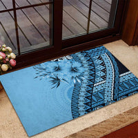 Bula Fiji Rubber Doormat Turquoise Kaivity Masi Tapa LT7 - Polynesian Pride