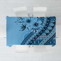 Bula Fiji Tablecloth Turquoise Kaivity Masi Tapa LT7 Turquoise - Polynesian Pride