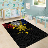 Philippines Heritage Baybayin Mix Polynesian Area Rug LT7 - Polynesian Pride