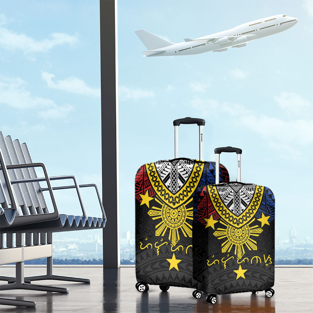 Philippines Heritage Baybayin Mix Polynesian Luggage Cover LT7 - Polynesian Pride