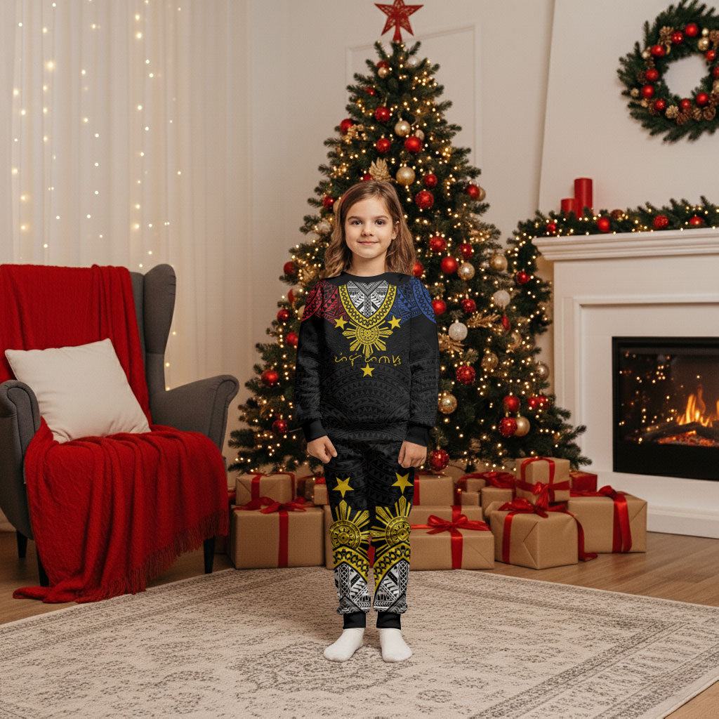 Philippines Heritage Baybayin Mix Polynesian Christmas Pajama Set