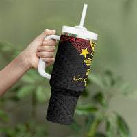 Philippines Heritage Baybayin Mix Polynesian Tumbler With Handle LT7 - Polynesian Pride