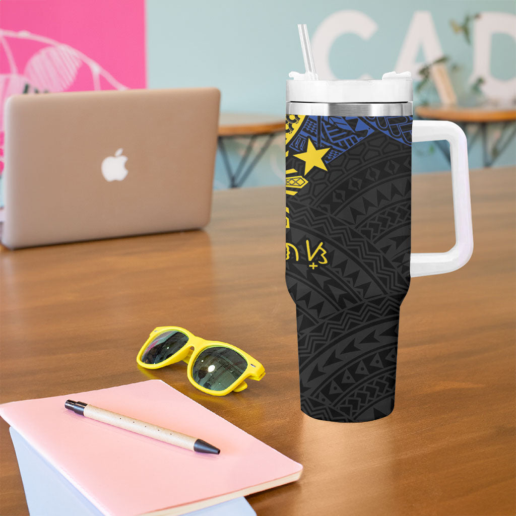 Philippines Heritage Baybayin Mix Polynesian Tumbler With Handle LT7 - Polynesian Pride