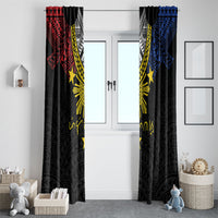 Philippines Heritage Baybayin Mix Polynesian Window Curtain LT7 - Polynesian Pride
